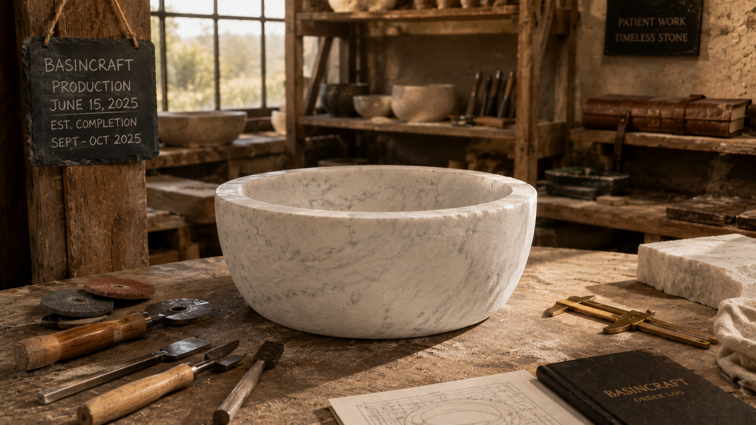 Fall 2026 renovation lead-time calendar for ordering custom natural stone vessel sinks