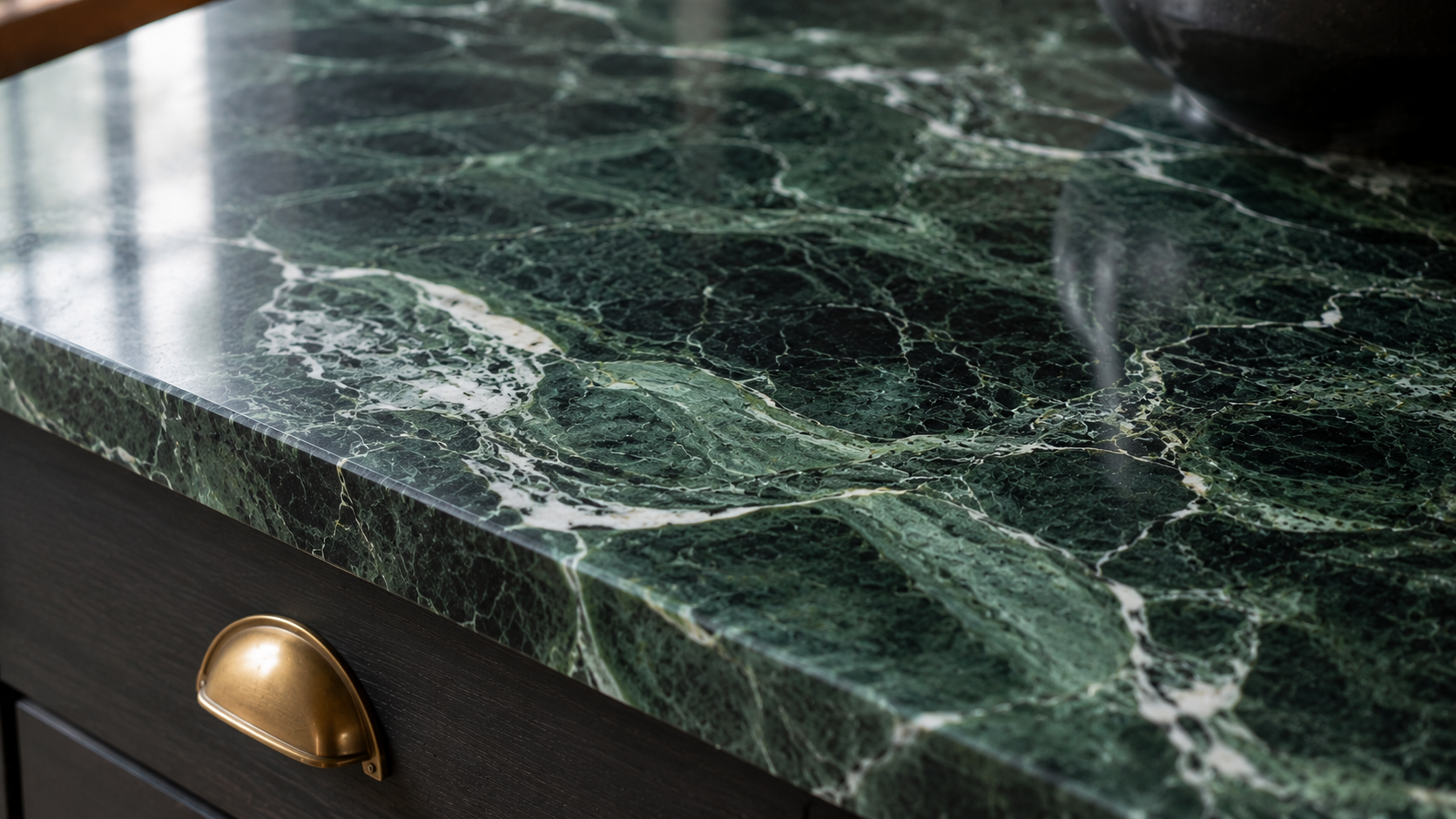 BASINCRAFT green natural stone collection — Verde marbles and serpentinites for biophilic contemporary interiors