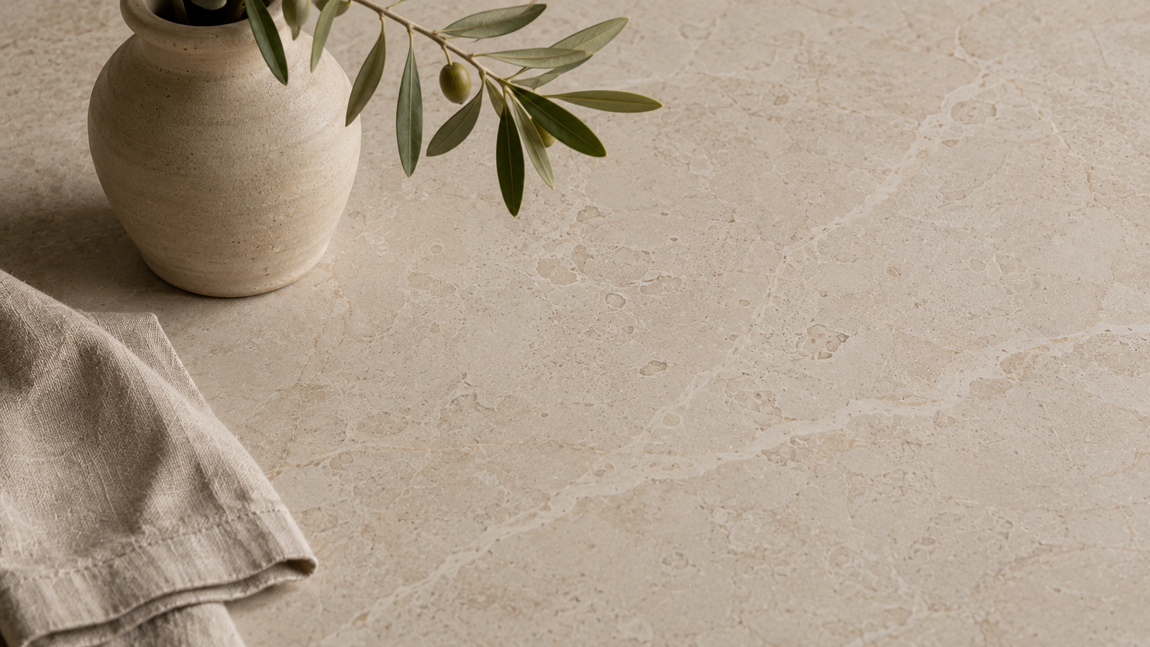 BASINCRAFT honed natural stone collection — matte velvety finish marbles and travertines for contemporary luxury