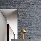 Elegant marble blasted brick mosaic wall in a modern space, showcasing premium craftsmanship and minimalist design.