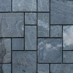 Aqua Blue natural stone tiles featuring a polished finish, ideal for minimalist design and elegant spaces.