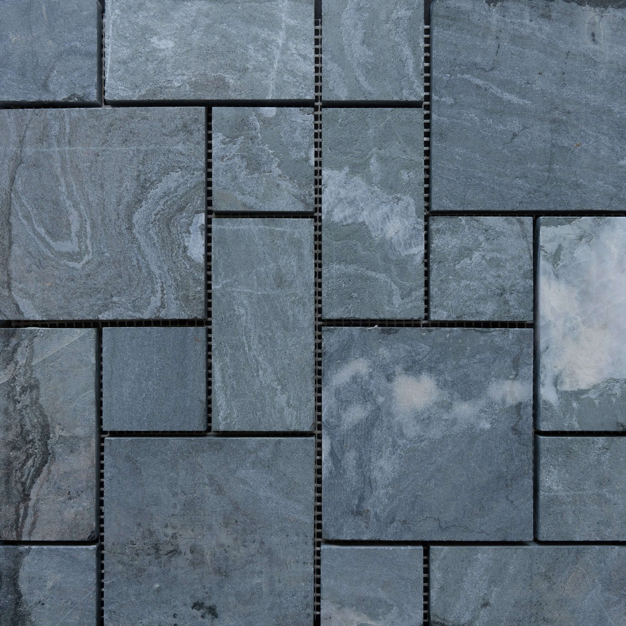 Aqua Blue natural stone tiles featuring a polished finish, ideal for minimalist design and elegant spaces.