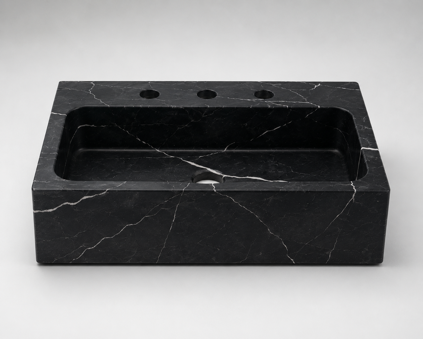 Premium Black Marble Vessel Sink