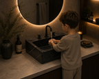 Premium Black Marble Vessel Sink