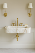 Calacatta Gold Marble Sink with Backsplash