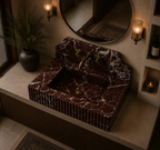 Lavante Rosso Marble Sink