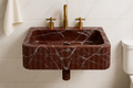 Lavante Rosso Marble Vessel Sink — Multi-Size
