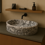 Calacatta Viola Marble Slim Vessel Sink