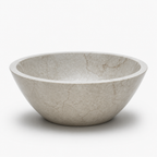 Beige Marble Compact Vessel Sink