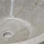 Beige Marble Compact Vessel Sink