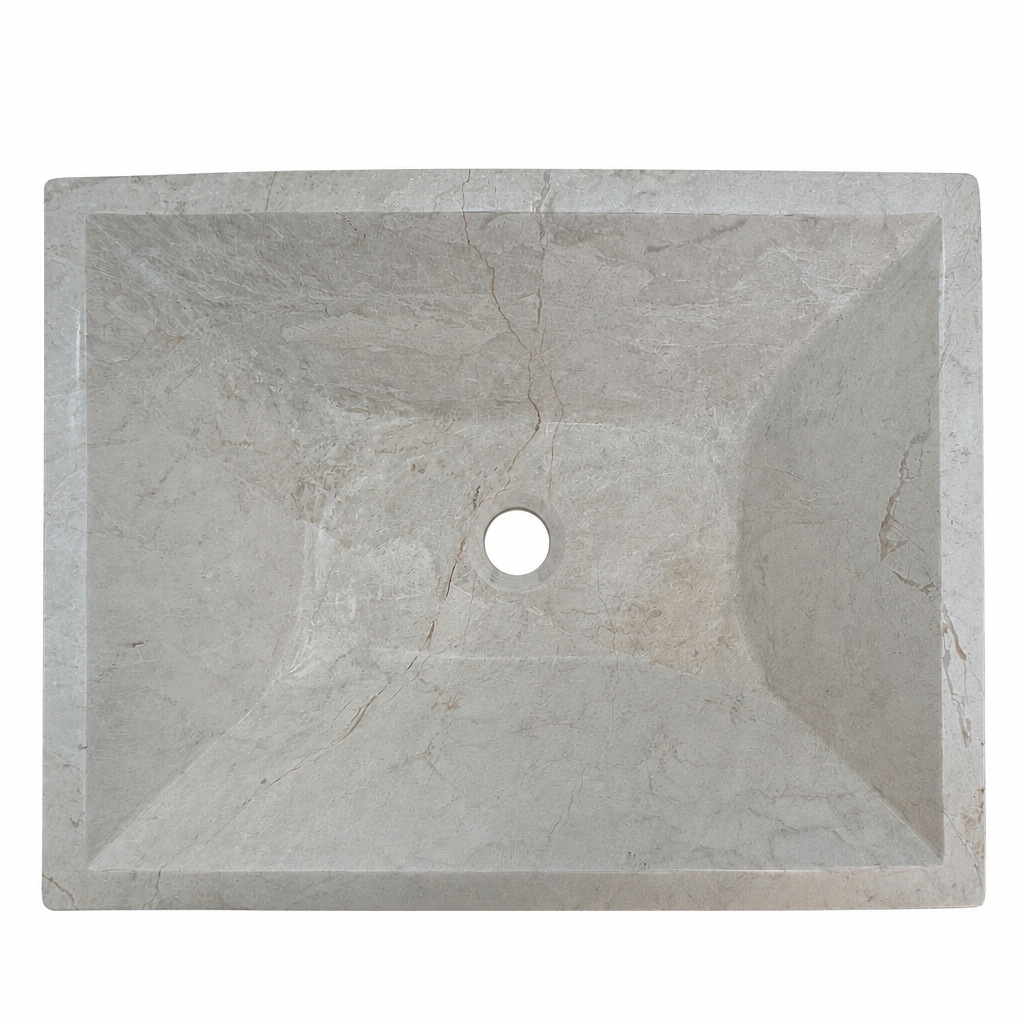 Beige Marble Vessel Sink
