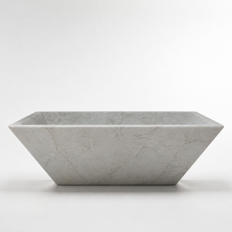 Beige Marble Vessel Sink — detail 2