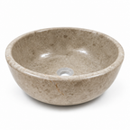 Beige Marble Standard Vessel Sink