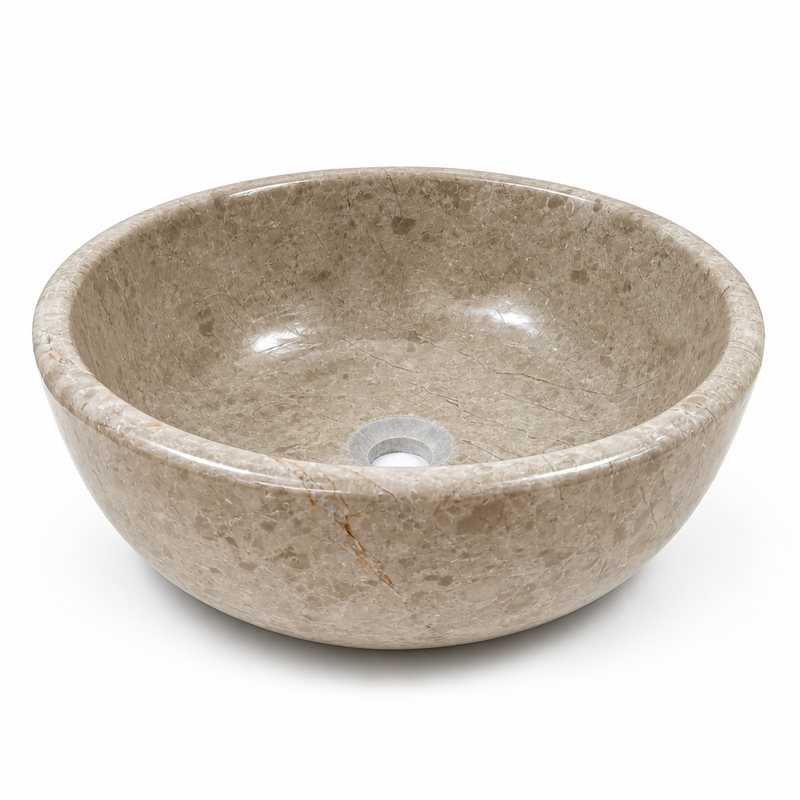 Beige Marble Standard Vessel Sink — detail 6
