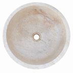 Beige Travertine Petite Vessel Sink
