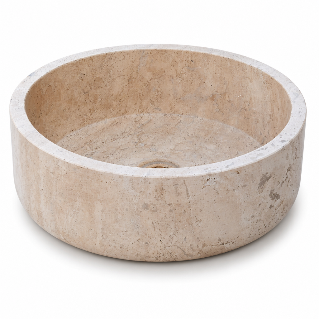 Beige Travertine Vessel Sink