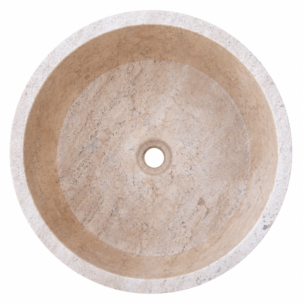 Beige Travertine Vessel Sink