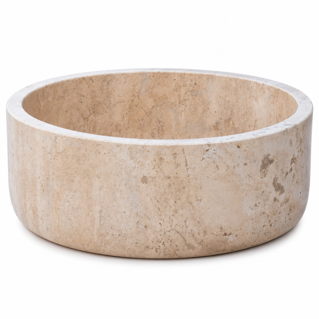 Beige Travertine Vessel Sink