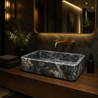 Black Marble Generous Vessel Sink