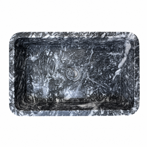 Black Marble Generous Vessel Sink