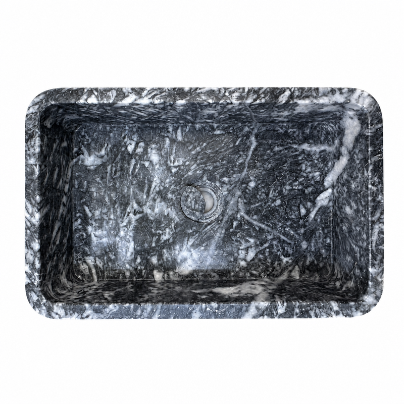 Black Marble Generous Vessel Sink — detail 3