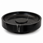 Black Marble Round Vessel Sink