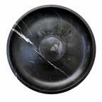 Black Marble Round Vessel Sink
