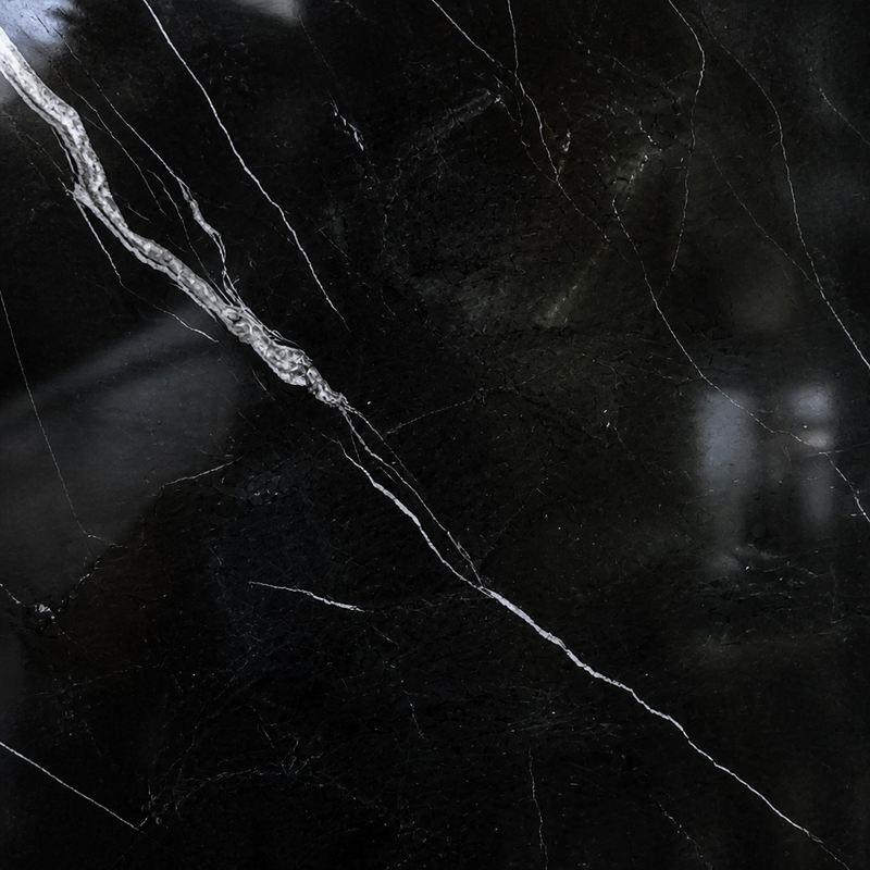Black Marble Round Vessel Sink — detail 2