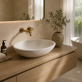 Botticino Cream Marble Vessel Sink