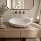 Botticino Cream Marble Vessel Sink