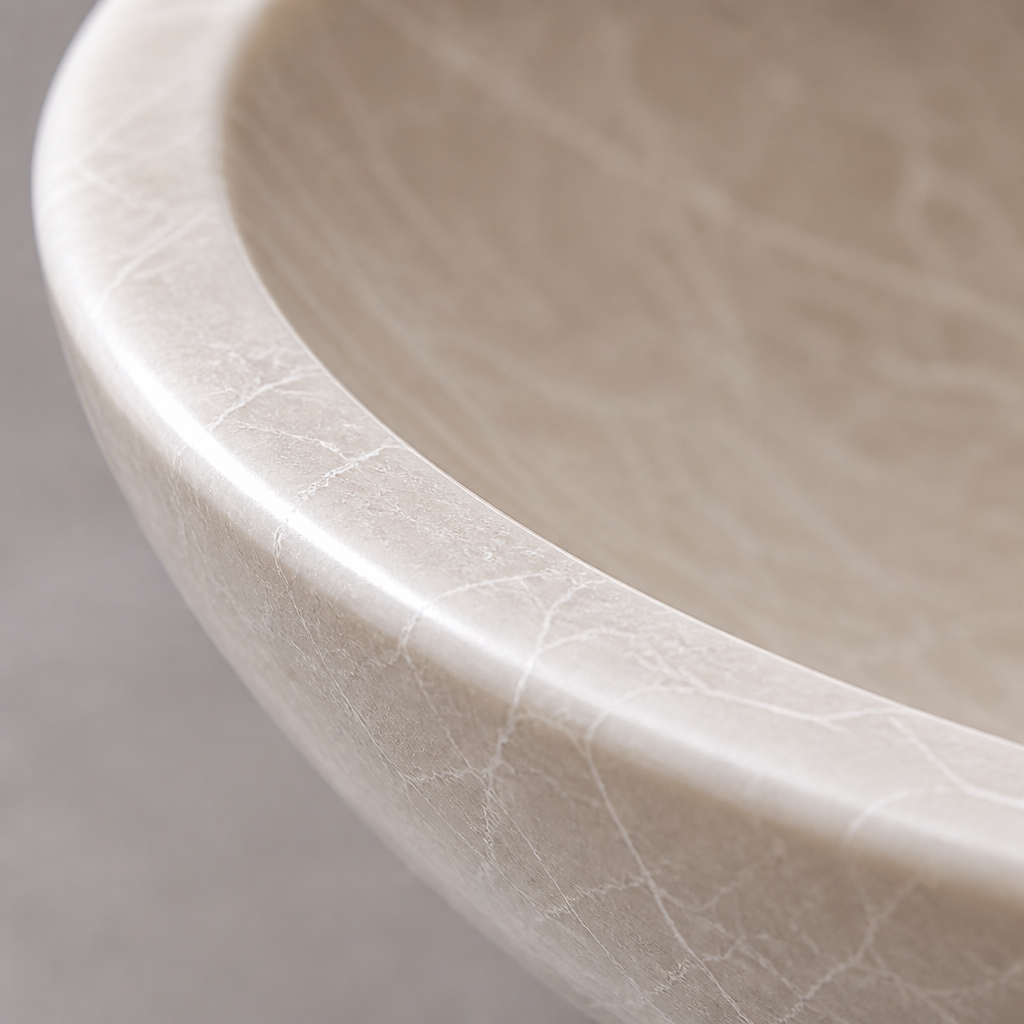 Botticino Cream Marble Vessel Sink