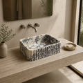 Calacatta Marble Rectangular Vessel Sink