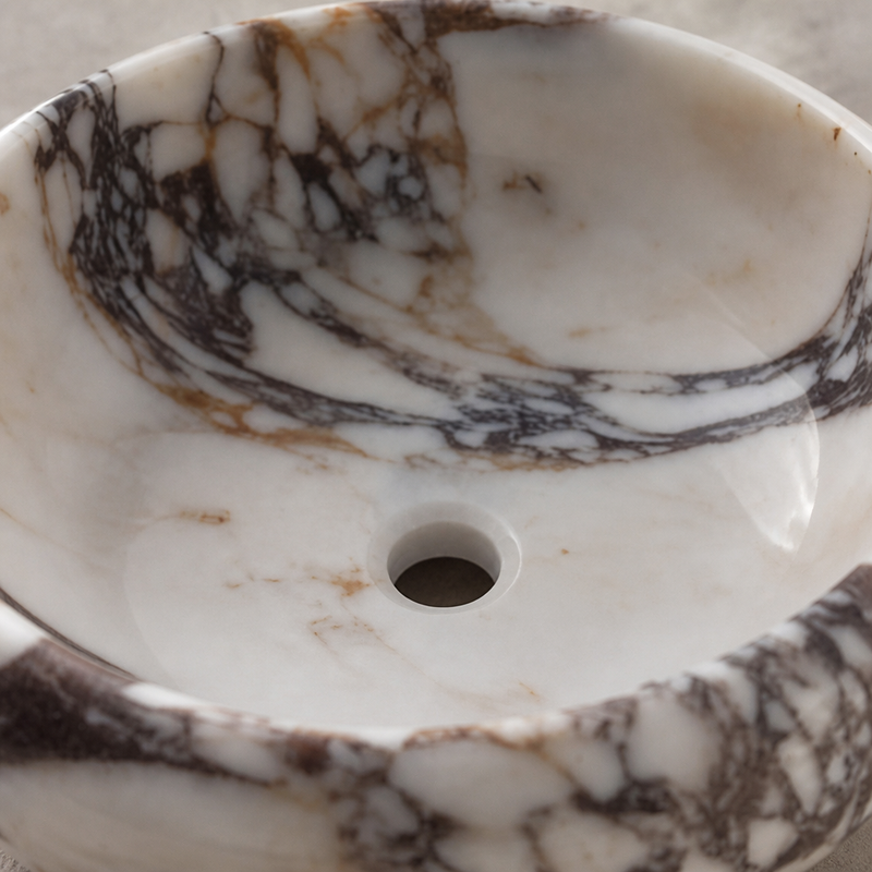 Calacatta Viola Marble Compact Vessel Sink — detail 1
