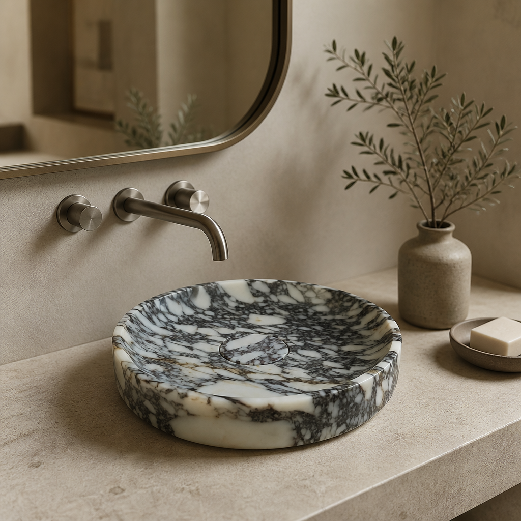 Calacatta Viola Marble Petite Vessel Sink