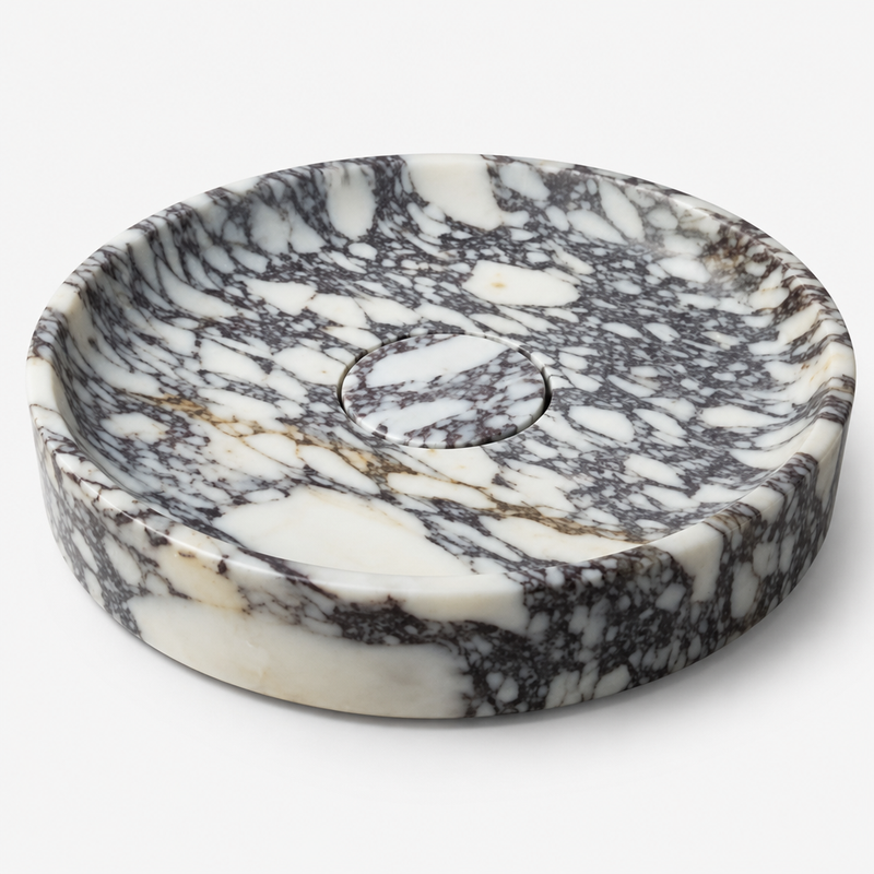 Calacatta Viola Marble Petite Vessel Sink — detail 6