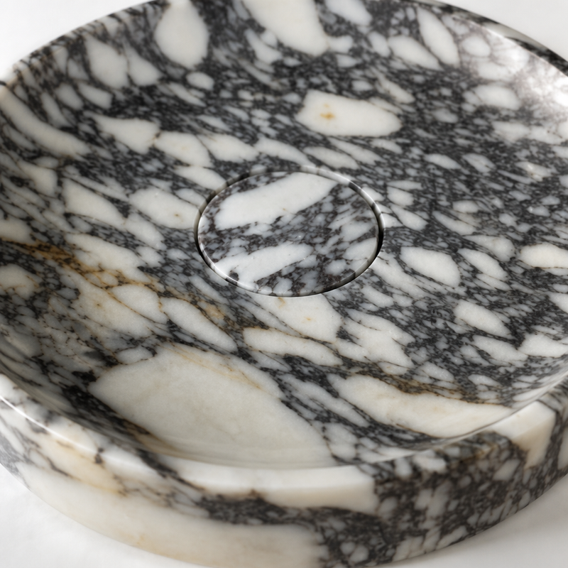 Calacatta Viola Marble Petite Vessel Sink — detail 1