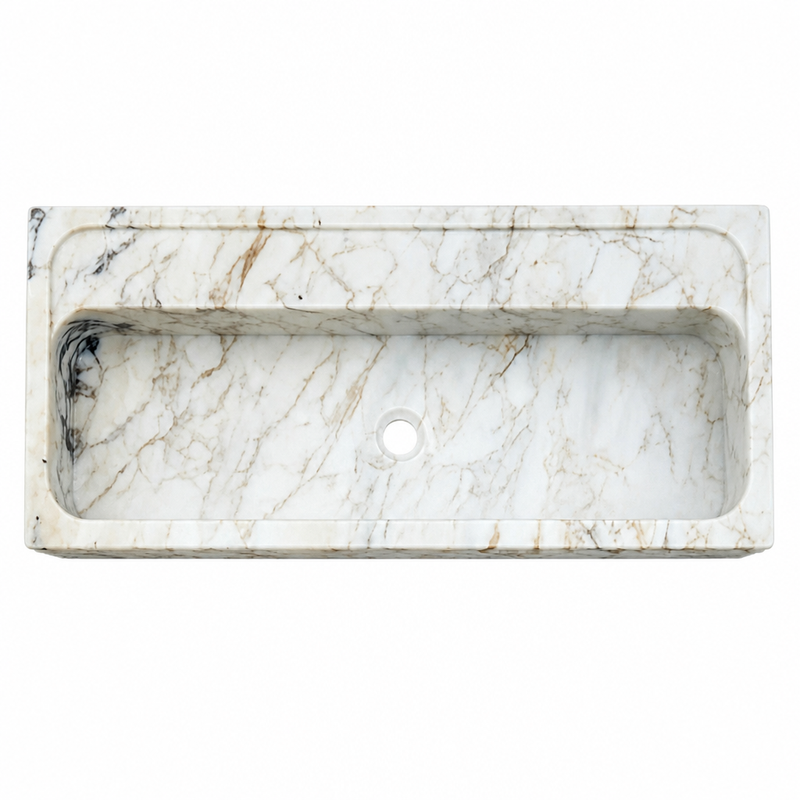 Calacatta Viola Marble Generous Vessel Sink — detail 2