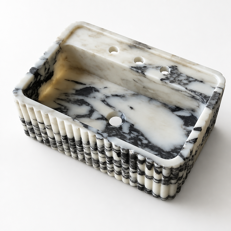 Calacatta Viola Marble Standard Vessel Sink — detail 6