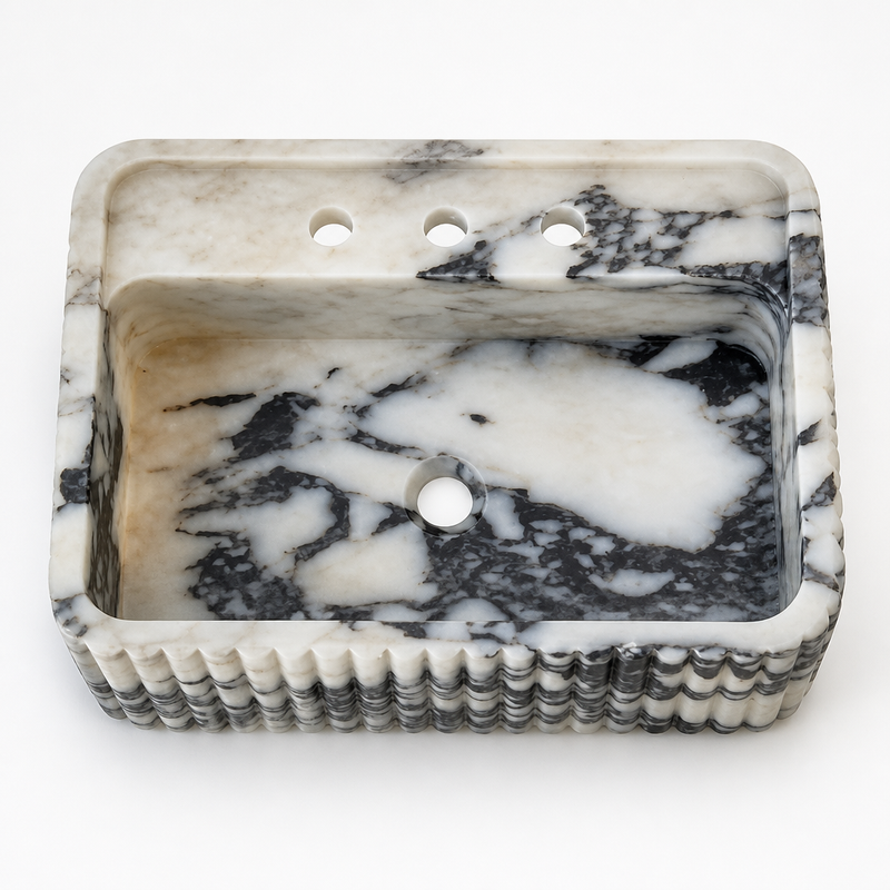 Calacatta Viola Marble Standard Vessel Sink — detail 5