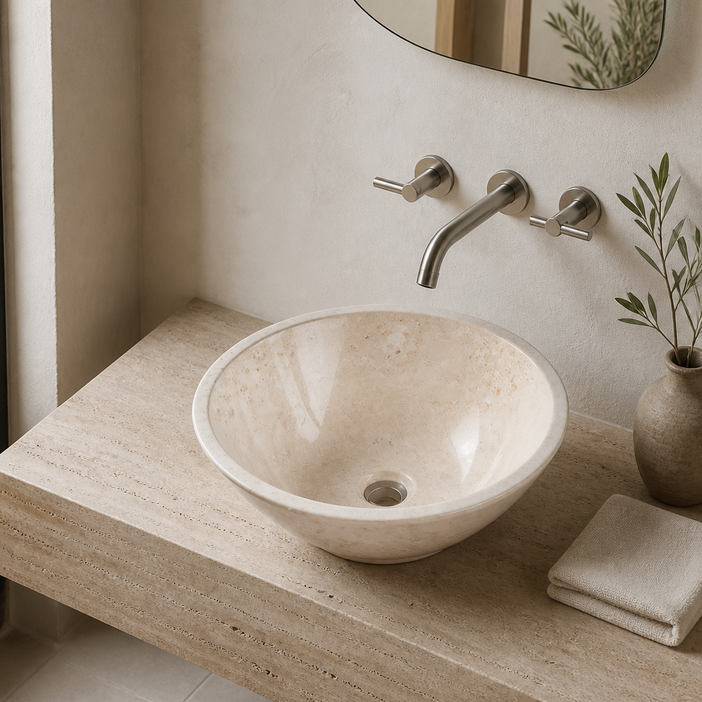 Cappuccino Marble Vessel Sink