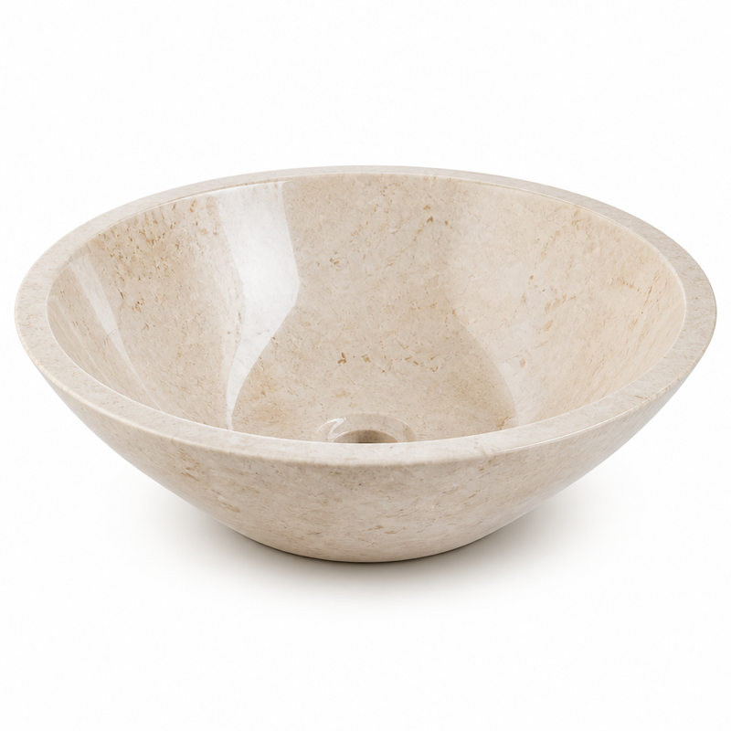 Cappuccino Marble Vessel Sink — detail 4