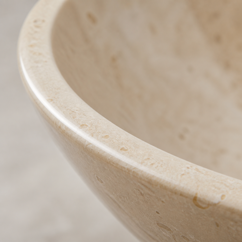 Cappuccino Marble Vessel Sink — detail 2