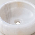 Carrara White Marble Vessel Sink