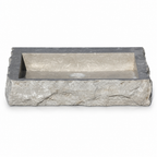 Cream Limestone Vessel Sink — Hand-Carved