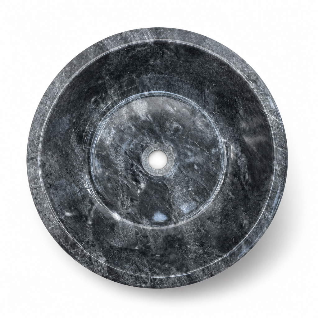 Gray Marble Mid-Size Vessel Sink