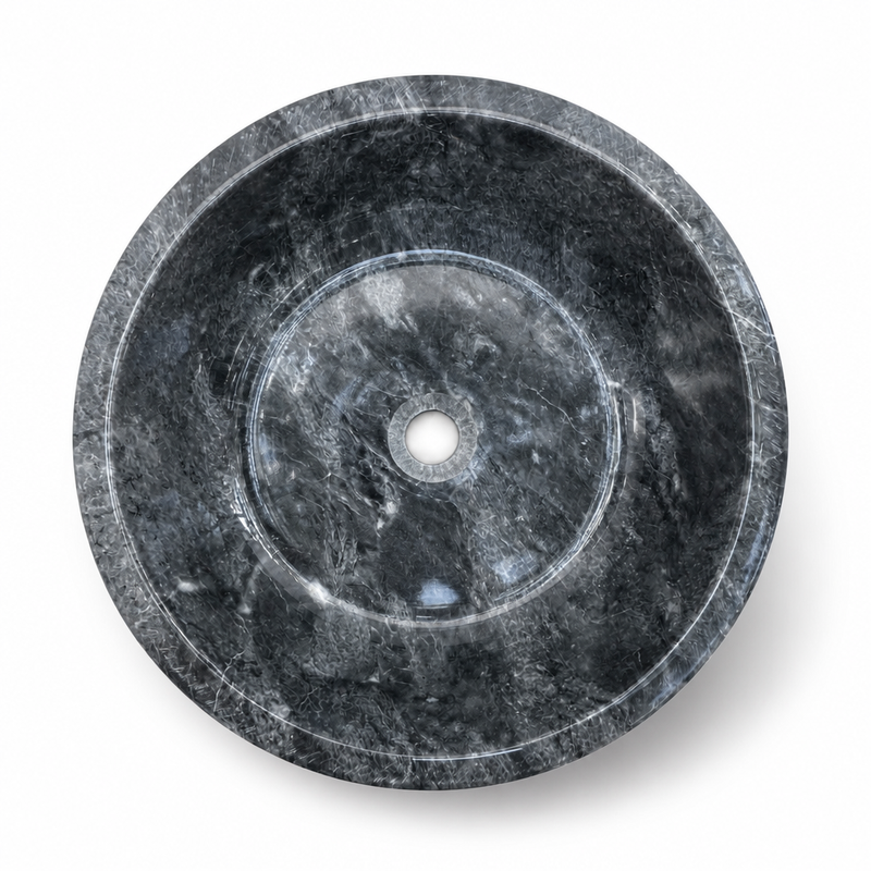 Gray Marble Mid-Size Vessel Sink — detail 2