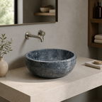 Gray Marble Mid-Size Vessel Sink