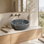 Gray Marble Mid-Size Vessel Sink