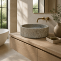 Dark Travertine Vessel Sink