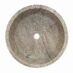 Dark Travertine Vessel Sink